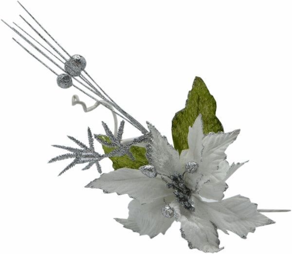 Веточка декоративная Пуансеттия 42 см EYF13-4323 