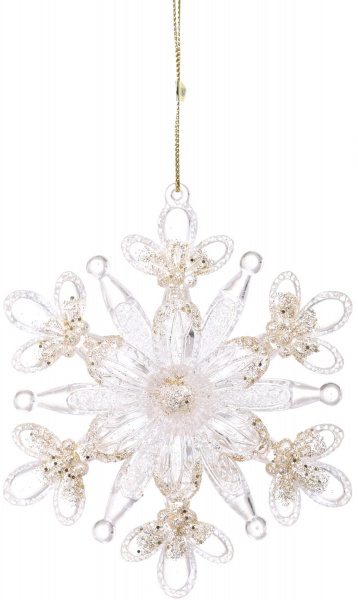 Підвіска декорована P.&C. Creative Сніжинка кришталева 13 см в асортименті F21540223/224