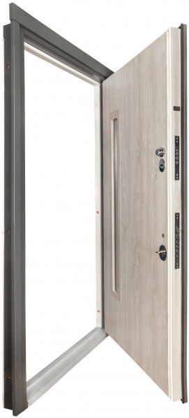 Двері вхідні Булат Термо House-705 антрацит / дуб полярний 2050x950 мм праві