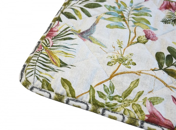 Чехол для стула Villa Цветы 35x35 см бежевый с рисунком Прованс