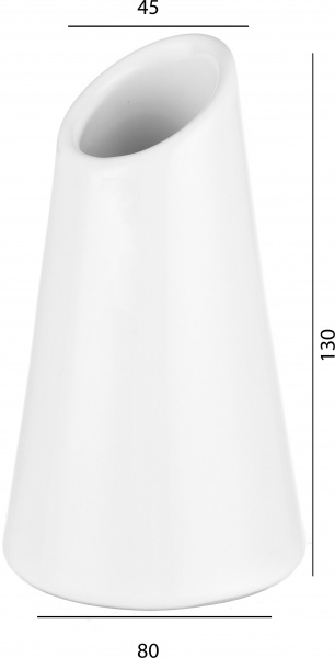 Ваза керамічна Eterna білий 4,5х4,5х13 см 105-13 