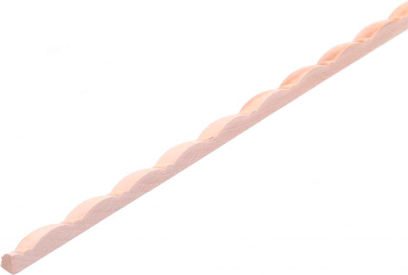 Штапик фигурный ЛІСБУДІНВЕСТ декоративный 14х14х1500 мм бук (Переплетение) 1 сорт