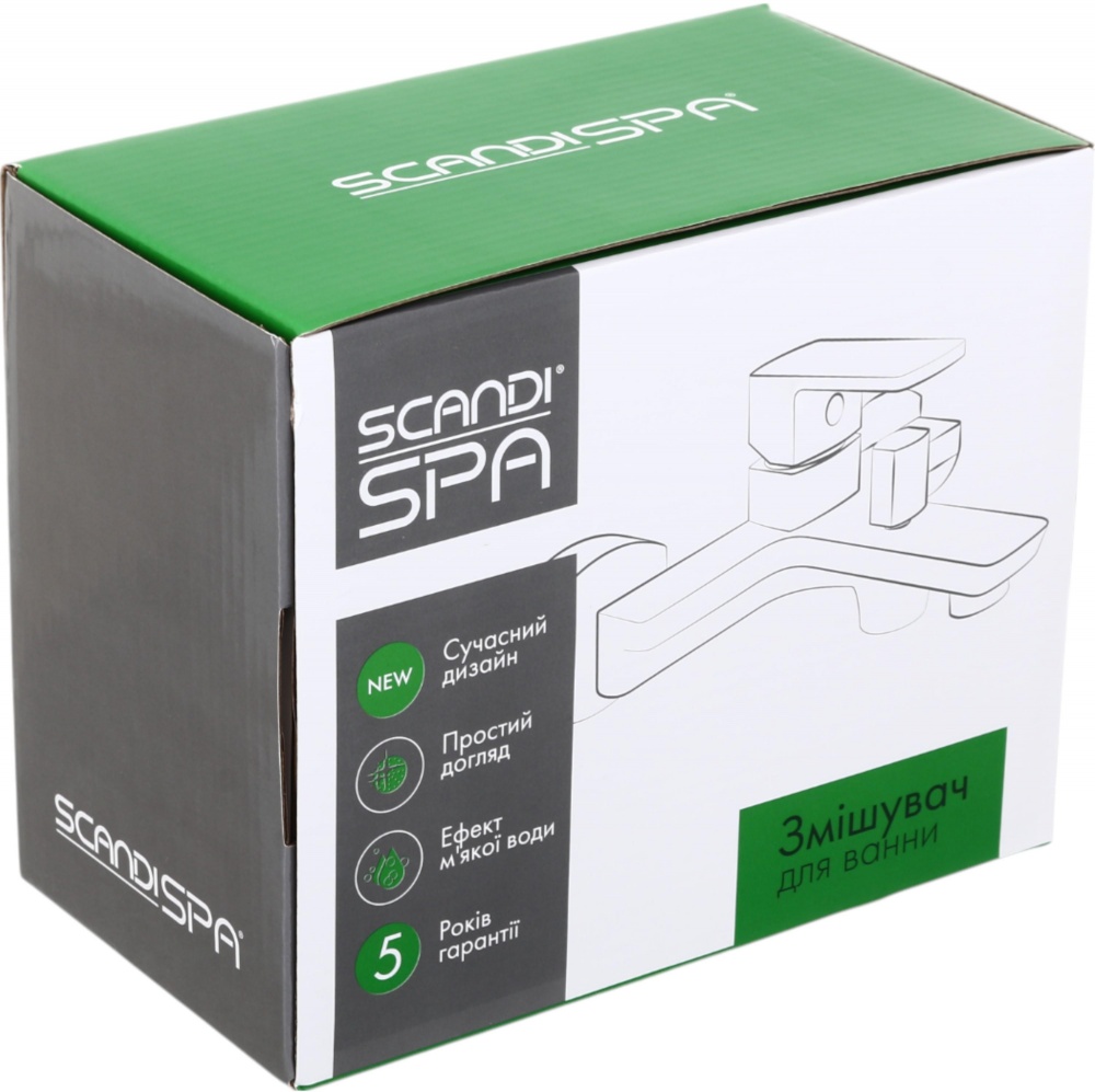 Змішувач для ванни Mali хром