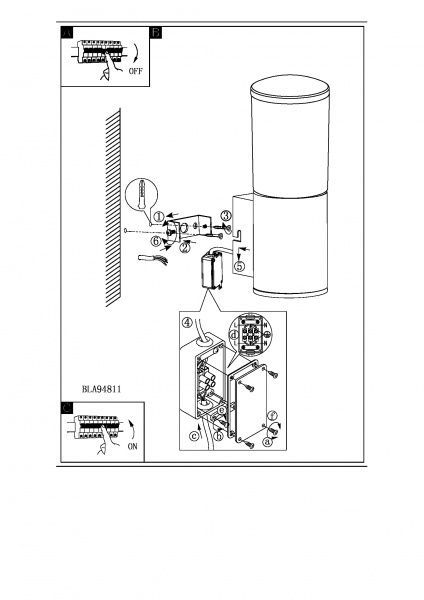 Світильник вуличний настінний Eglo Penalva LED 27 Вт IP44 чорний/золото 