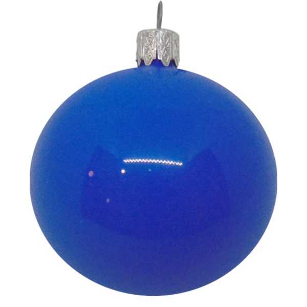Шар новогодний d80 АХ16 2728 80 мм синий