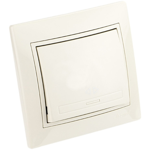 Выключатель перекрестный одноклавишный Lezard Mira без подсветки 10 А 250В IP20 кремовый 701-0303-107