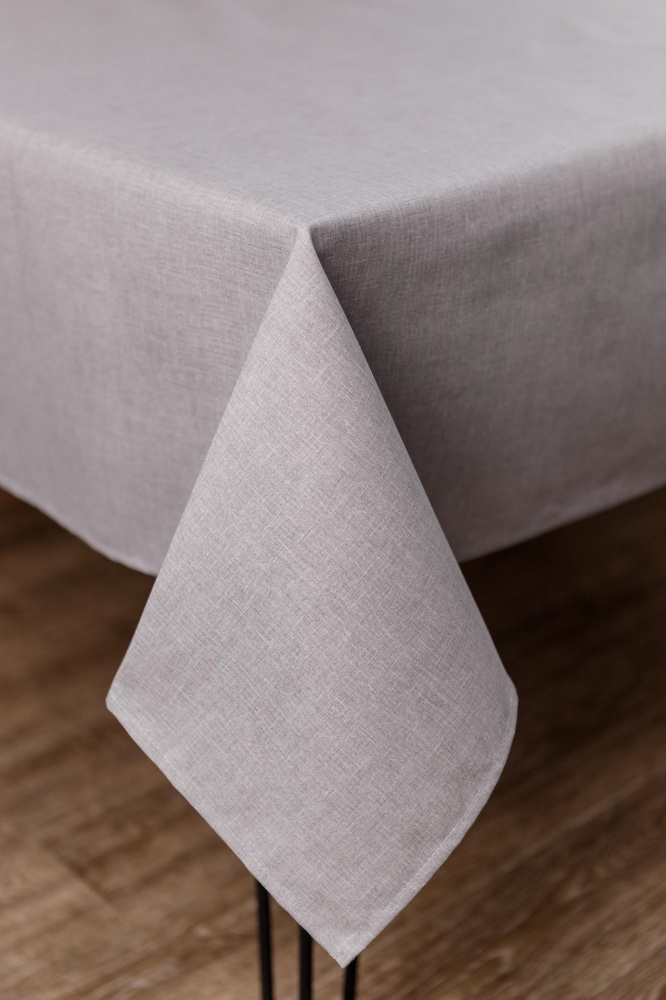 Скатерть Листья 136x180 см серый Прованс