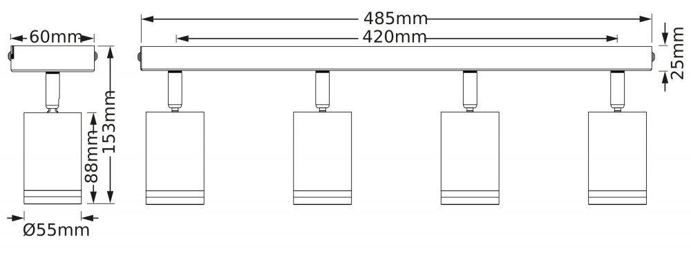 Спот Osram 4xGU10 белый LED Spot pulse 4 WT