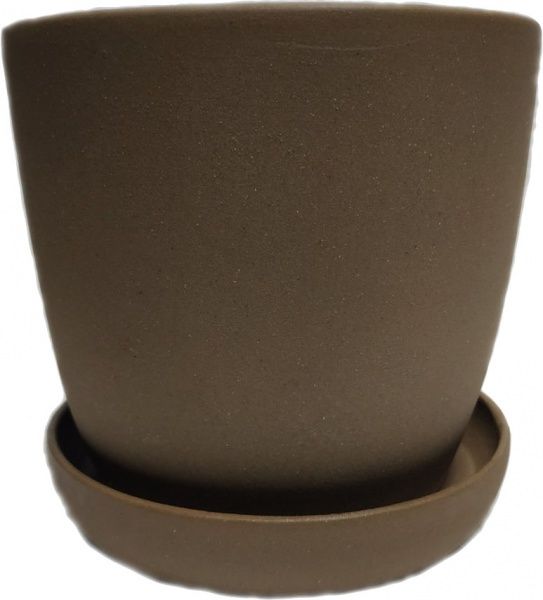 Горщик керамічний Сонет 15х14,5х2,0 ангоб круглий 2л бежевий 