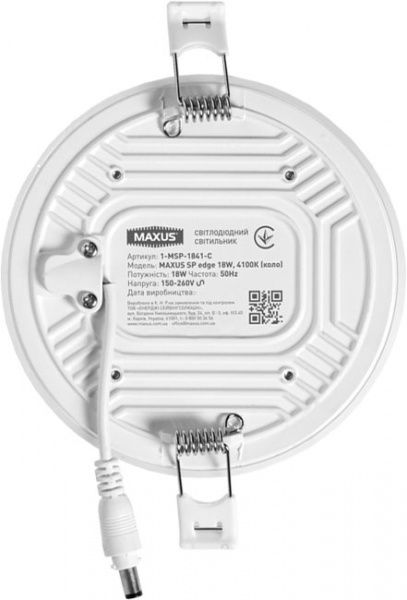 Светильник точечный Maxus Sp Edge круг LED 18 Вт 4100 К белый 