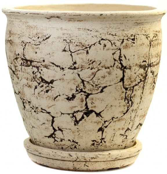 Горщик шамотний Універсал круглий 26л бежевий 