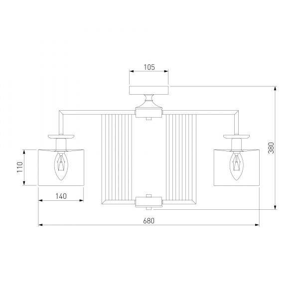 Люстра потолочная Strotskis Fargo 60108/5 5x40 Вт E14 хром 