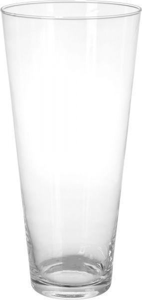 Ваза стеклянная прозора конус 14.5х30 см