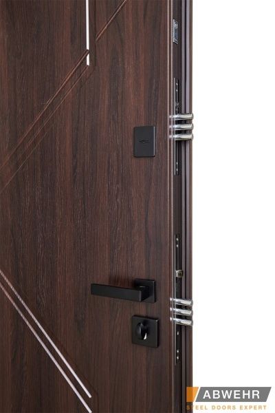 Дверь входная Abwehr КТ1-460 (V) 086Л Kale2 ЧФ коричневый 2050х860мм левая