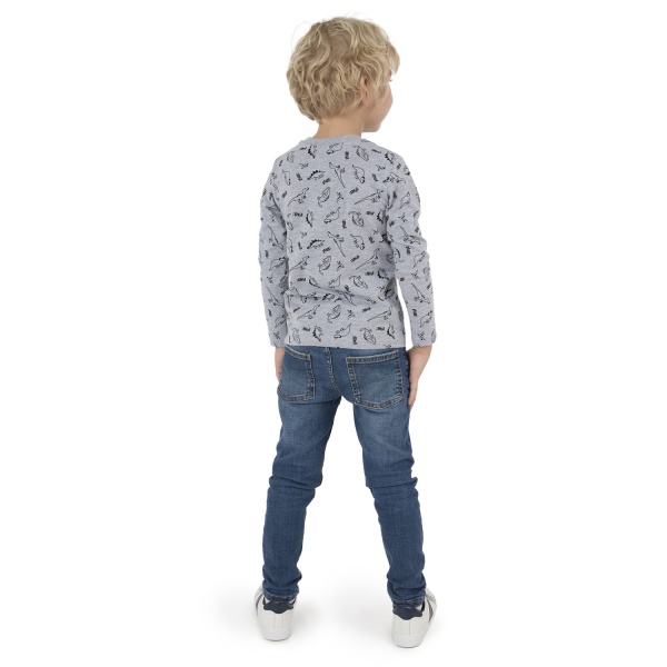 Джемпер для мальчика Funtime р.122 серый с принтом 