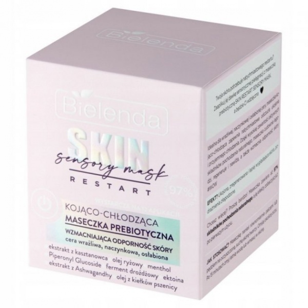 Маска для обличчя Bielenda Restart Sensory Soothing & Cool з пребіотиком 50 мл