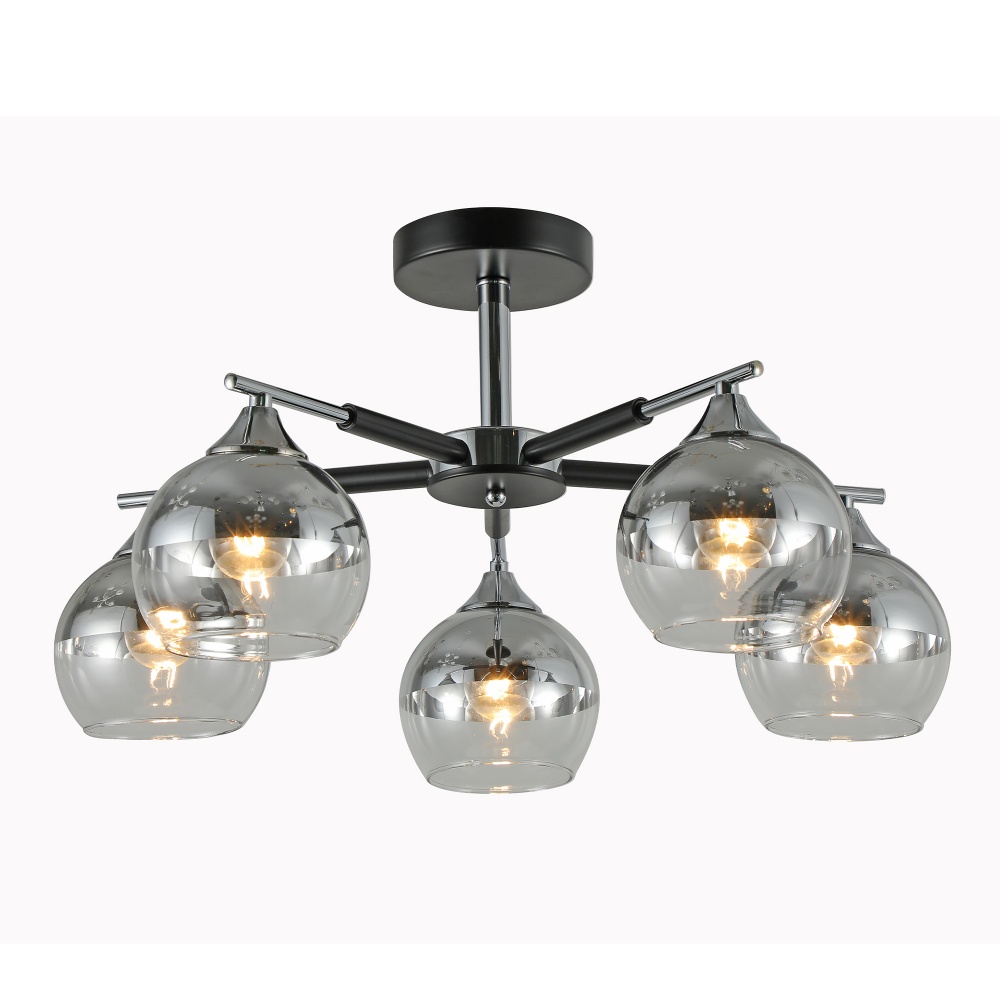 Люстра Miorro Imperia 5x40 Вт E27 чорний хром 51-311-169