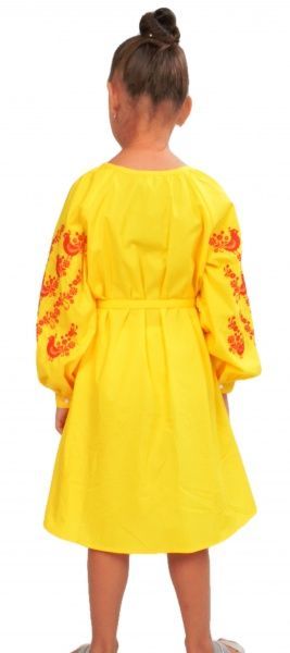 Платье Эдельвика 140 желтый 166-19/00 