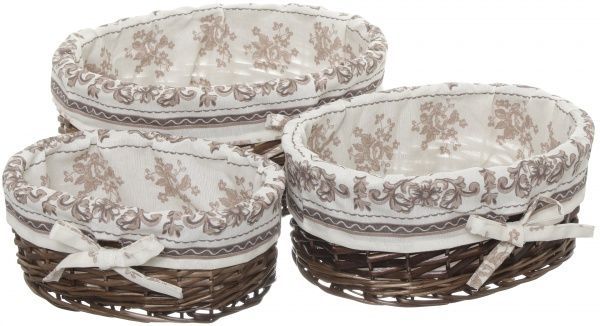 Корзина плетеная с текстилем 40х31х16 см HQ13-52CD-3 