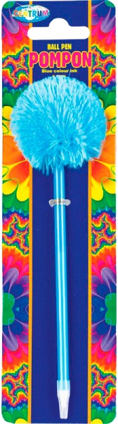 Ручка шариковая Centrum pompon синяя 0,7 мм 80619 