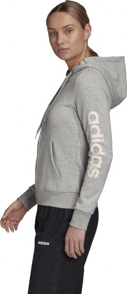Джемпер Adidas W E LIN FZHD FL GD2987 р. XS сірий