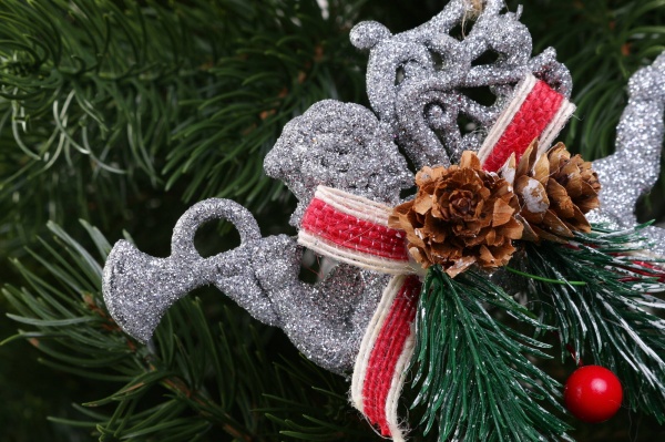 Декоративна підвіска Янгол з декором 13x9 см HF20Y2-11S срібло