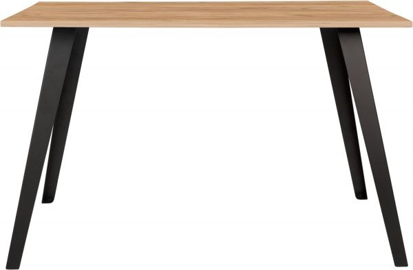 Стол обеденный Nowy Styl ANGLE BLACK (18) 1200x800 (CH) дуб золотой 