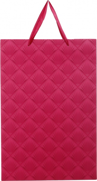 Пакет подарочный SuperL пл D-1144 розовый узор ромбики с лаком