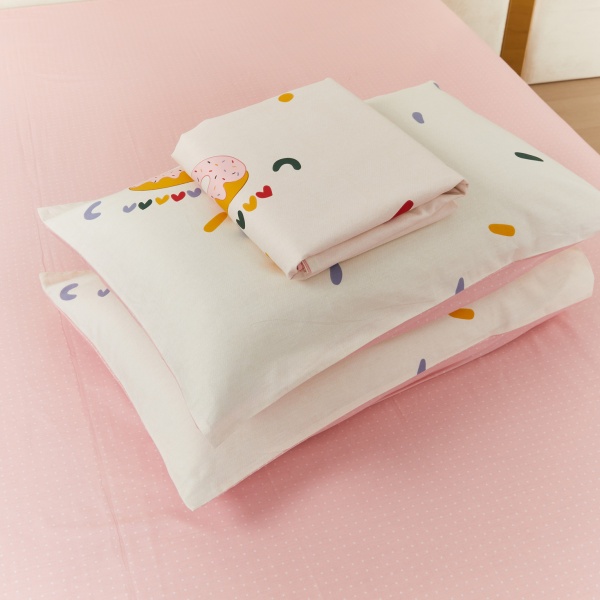 Комплект постельного белья Donuts 1,5 розовый с белым La Nuit 