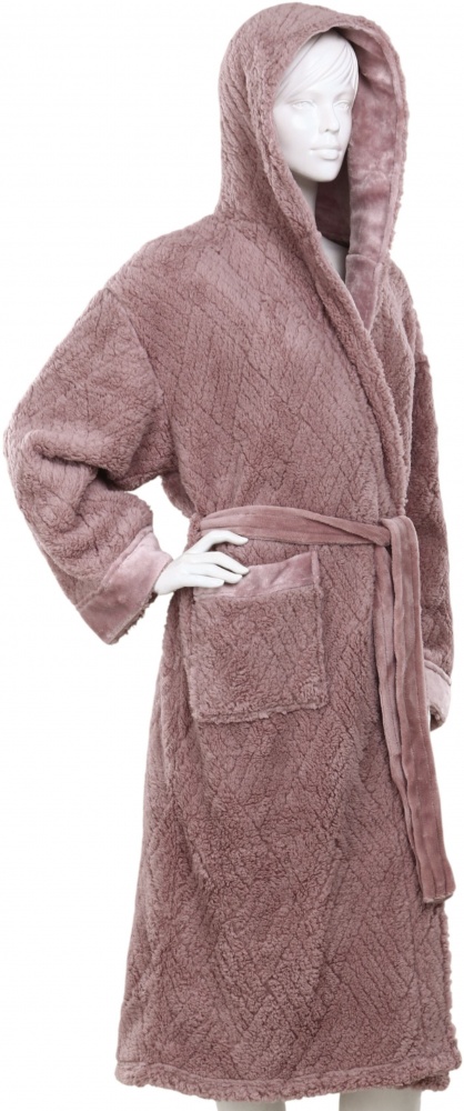 Халат женский La Nuit с капюшоном Medina р. XL розовый
