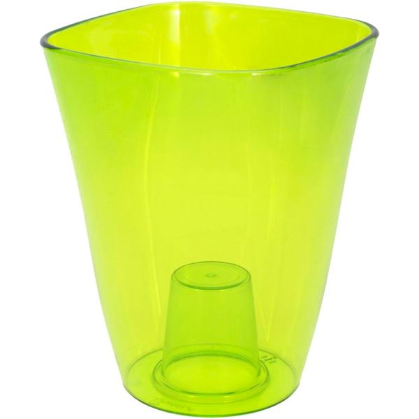 Кашпо пластиковое Lamela Флора квадратный 2,7л прозрачный (378) 