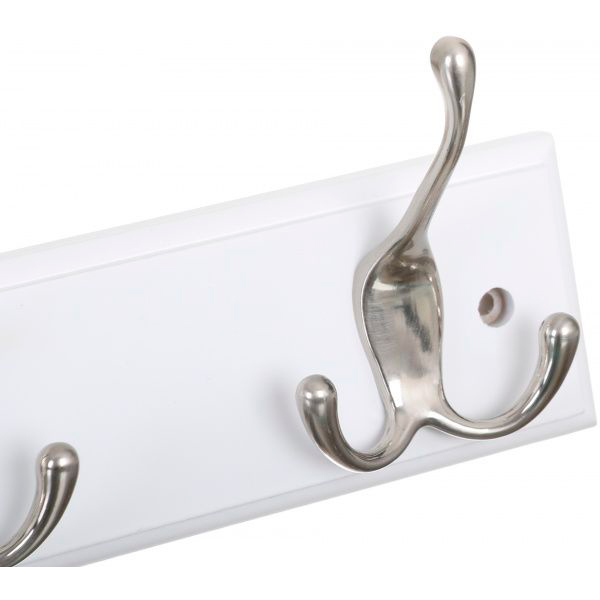 Вешалка для одежды VI тип 1+2 никель/белый