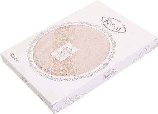 Скатерть KDK d160 бежевый Karna 