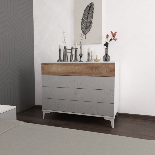 Комод Art in Head Picassa 4ш аляска /попелястий софттач 