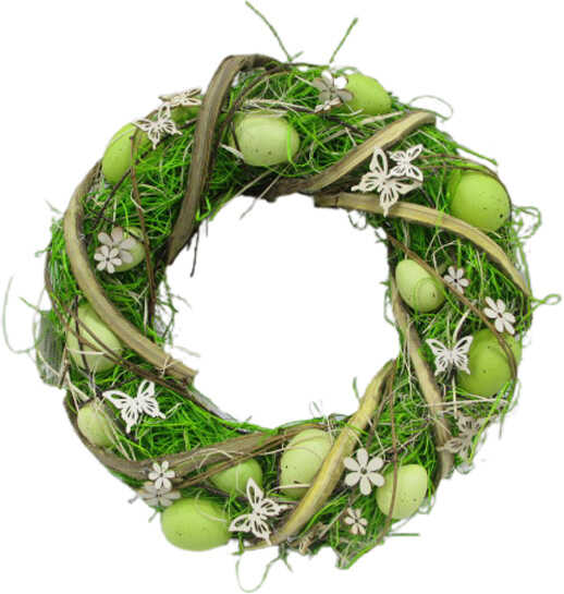 Декорация пасхальная венок D9570A-7 30 см