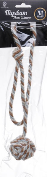 Підхват для штор натуральний 2020-11-K-85 кремовий/бірюзовий Majestic