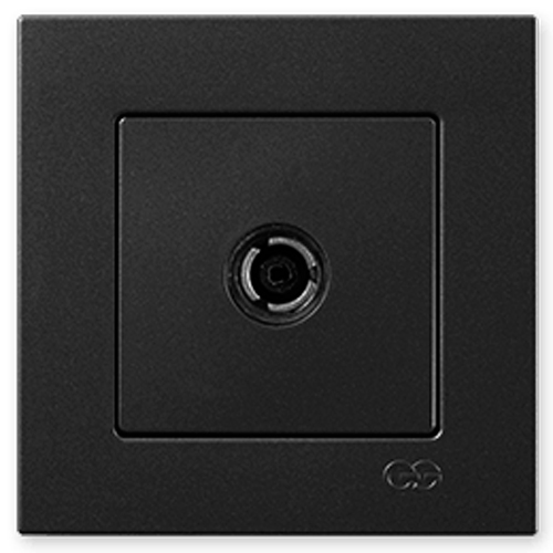 Розетка TV оконечная Gunsan Eqona IP20 черный 01 40 34 00 100 122