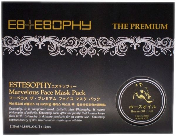 Маска тканевая для лица Sarangsae Estesophy Marvelous с пропиткой лошадиного жира 25 мл 1 шт.