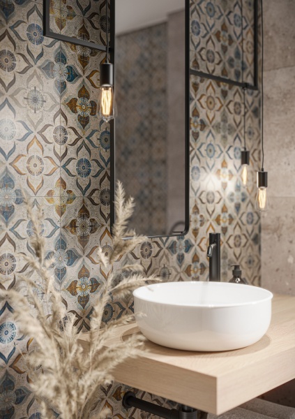 Клинкерная плитка DARKSIDE GRYS PATERN 60х60 (1,08) Ceramika Paradyz