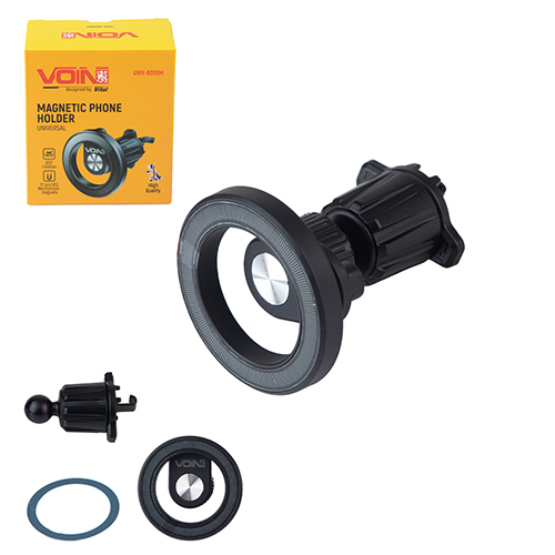 Держатель для телефона магнитный Voin UHV-6010M черный