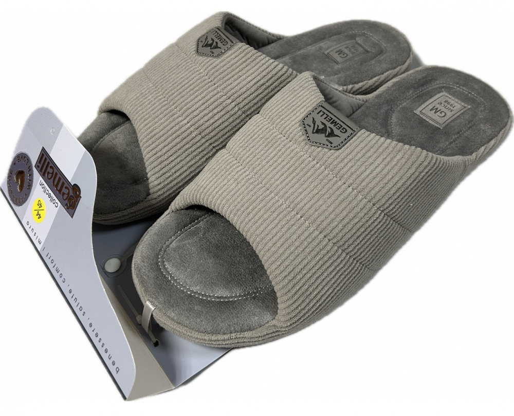 Капці домашні Gemelli Маріо р.45 сірий