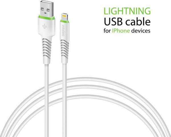 Кабель Intaleo USB – Apple Lightning 0,2 м білий 