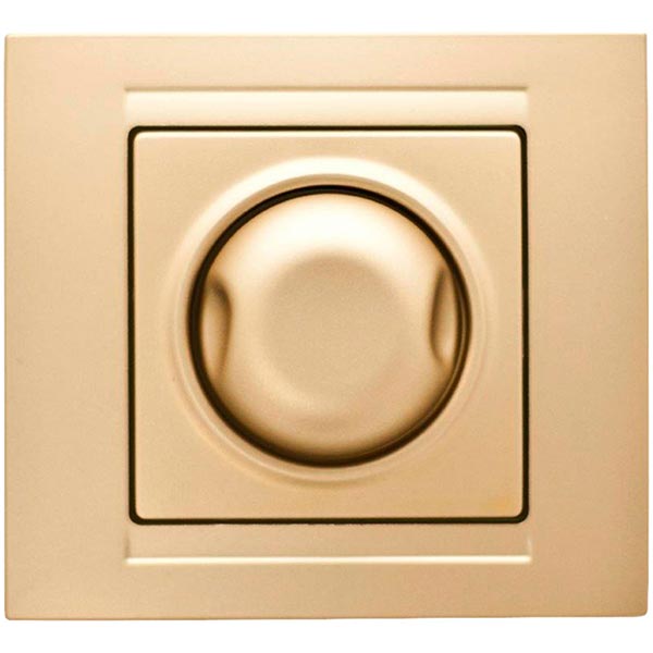 Светорегулятор поворотный Gunsan Moderna 1000Вт IP20 бежевый металлик MD 29 25 126