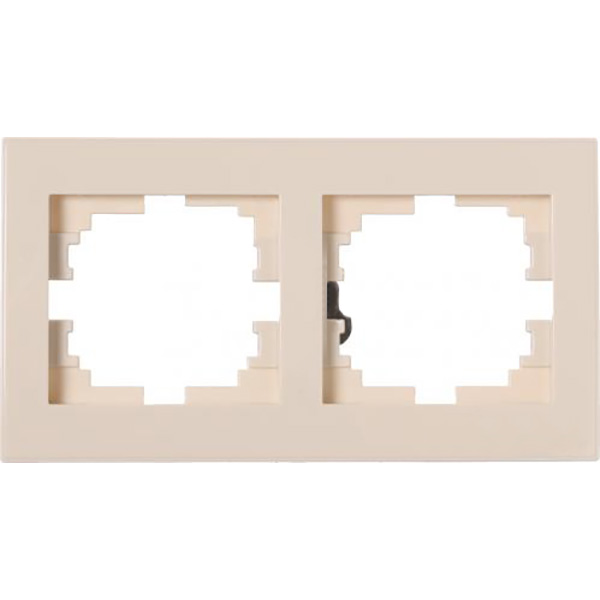 Рамка двомісна Lezard Rain горизонтальна крем 703-0303-147