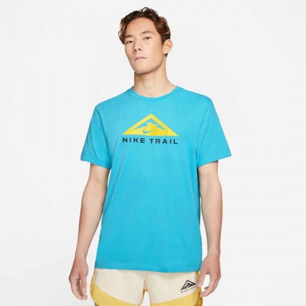 Футболка Nike U NK DF TEE SS TRAIL CZ9802-447 р.M голубой