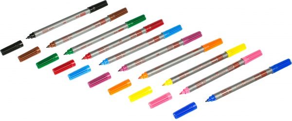 Набор фломастеров Fibre-tip двусторонний 10 шт. 151110 Faber-Castell