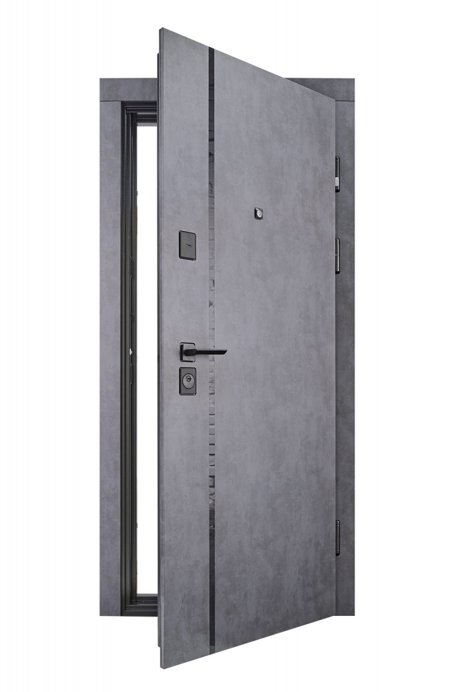 Дверь входная Abwehr MG3 (535+535) 086 Л (БТантр + БС) NEW бетон антрацит / оксид 2050x860 мм левая