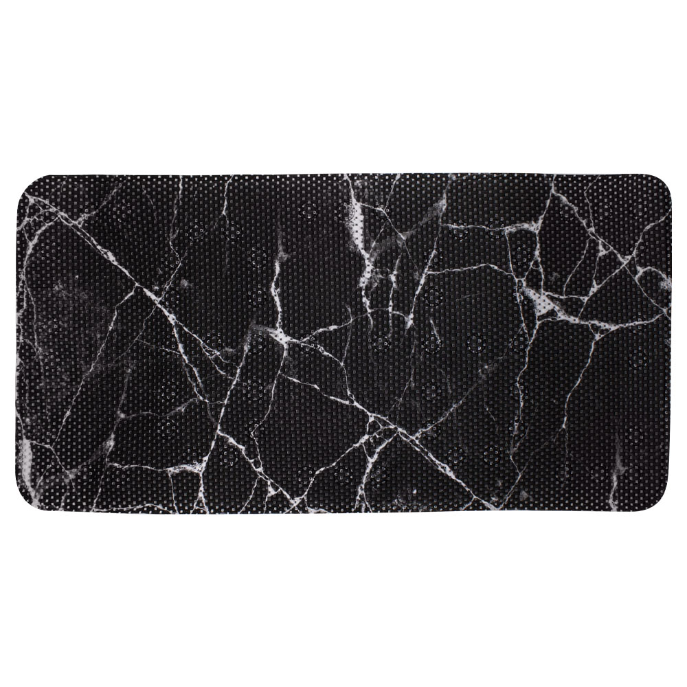 Коврик для ванной комнаты Arino с присосками 70x40 см черный мрамор