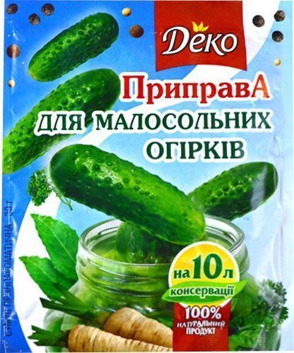 Приправа для малосольних огірків 30 г Деко (4820076016417) 