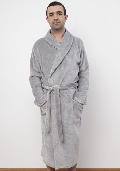 Халат мужской Roksana Вельсофт №1202/90148 р. XXL серый 